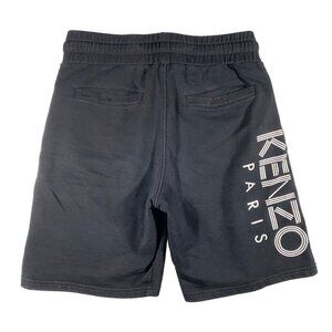 KENZO Paris Big Logo Graphic Terrycloth Shorts Black men's size M